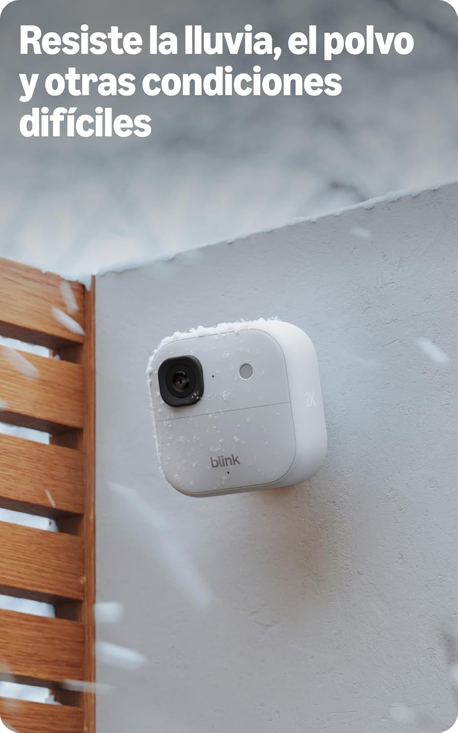 Cámara exterior 2K+ Blink (última generación) — cámara de seguridad inteligente inalámbrica, resolución de vídeo 2K, módulo de sincronización básico Incluido: sistema de 3 cámaras, Blanco - 6