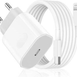 Cargador Carga Rapida for iPhone 14/14 Pro/14 Pro Max/14 Plus 13 12 11 SE XR X XS 8, 25W USB C Carregador Enchufe Rapido con 2M Cable