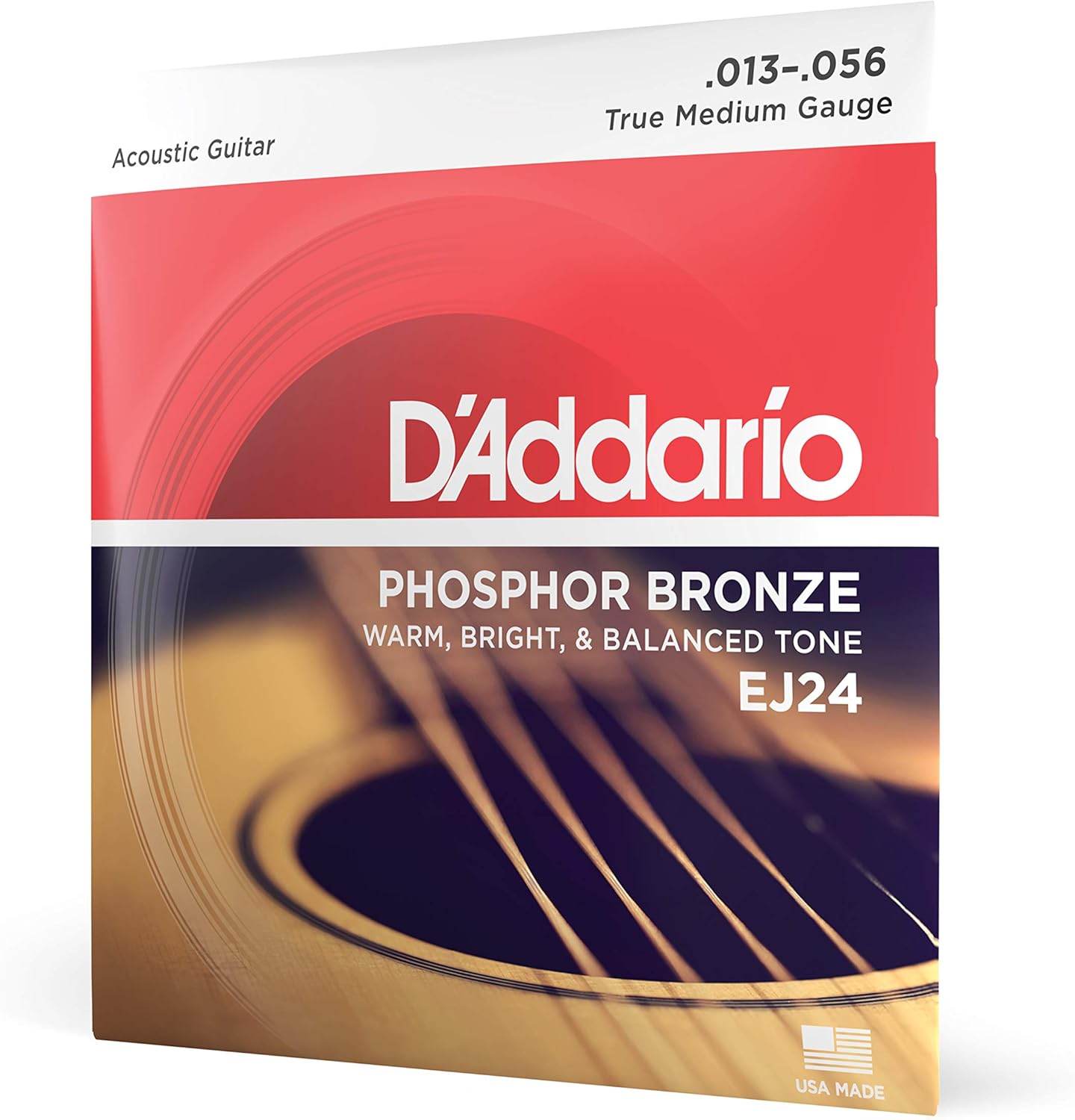 D'Addario Cuerdas Guitarra Acustica - Cuerdas de Guitarra - Cuerdas de Guitarra Acustica - EJ19 - Bluegrass, 12-56 - 1-Paquete, 1-Pack - 6