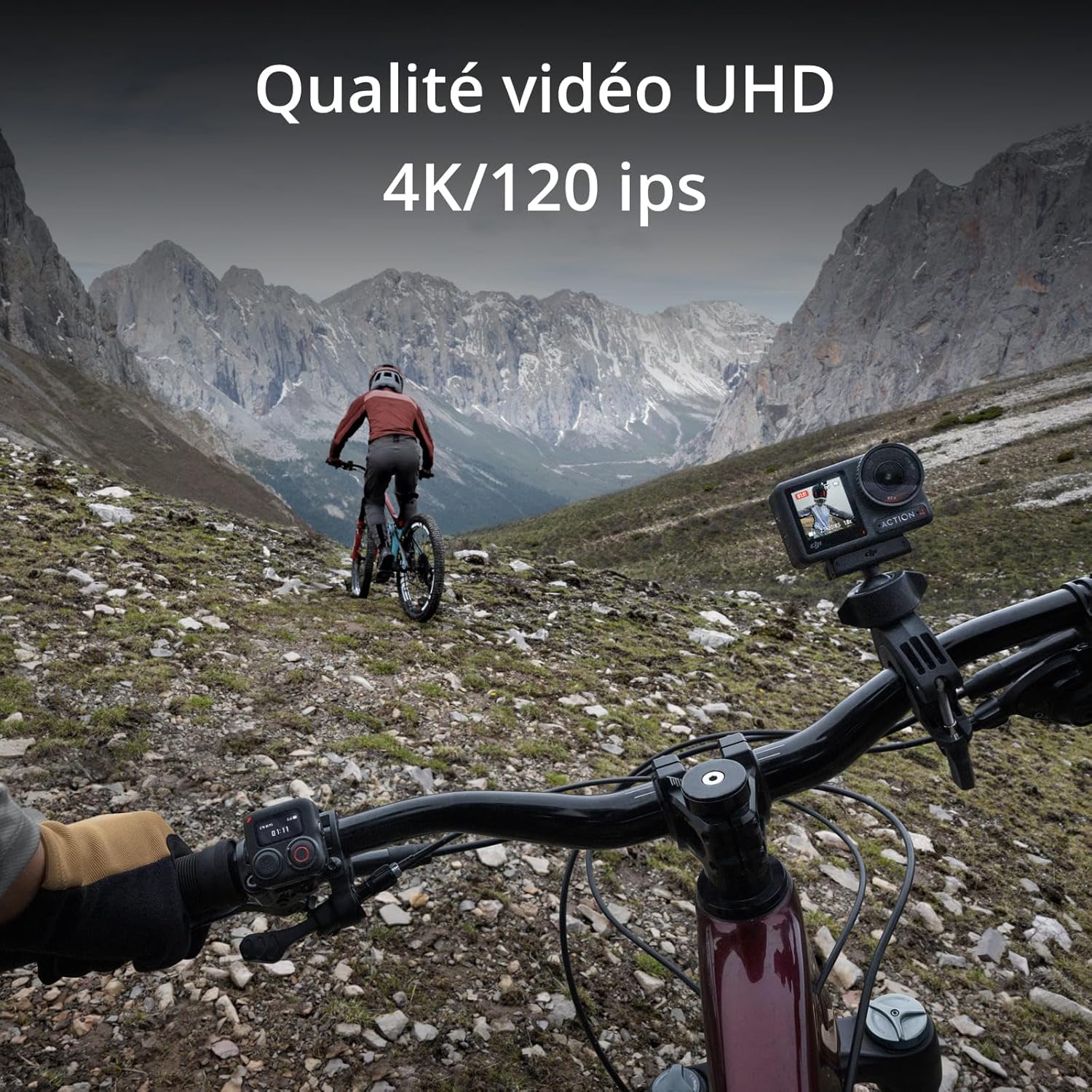 DJI Osmo Action 4 Pack Aventura: cámara deportiva 4K/120fps con sensor de 1/1.3pulgadas, D-Log M y 10 bits, campo de visión ultraamplio de 155º, hasta 7.5h con 3 baterías adicionales para grabar vlogs - 6