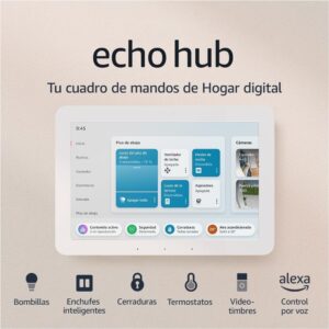 Echo Hub (Última generación) | Cuadro de mandos de Hogar digital con pantalla de 8" y Alexa | Compatible con miles de dispositivos