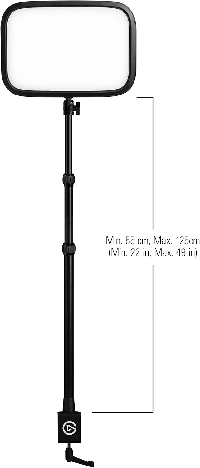 Elgato Key Light - Luz profesional de estudio de 2800 lúmenes, con soporte de escritorio para streaming, grabación y videoconferencia, temperatura y brillo ajustables con app en Mac, PC, iOS, Android - 3