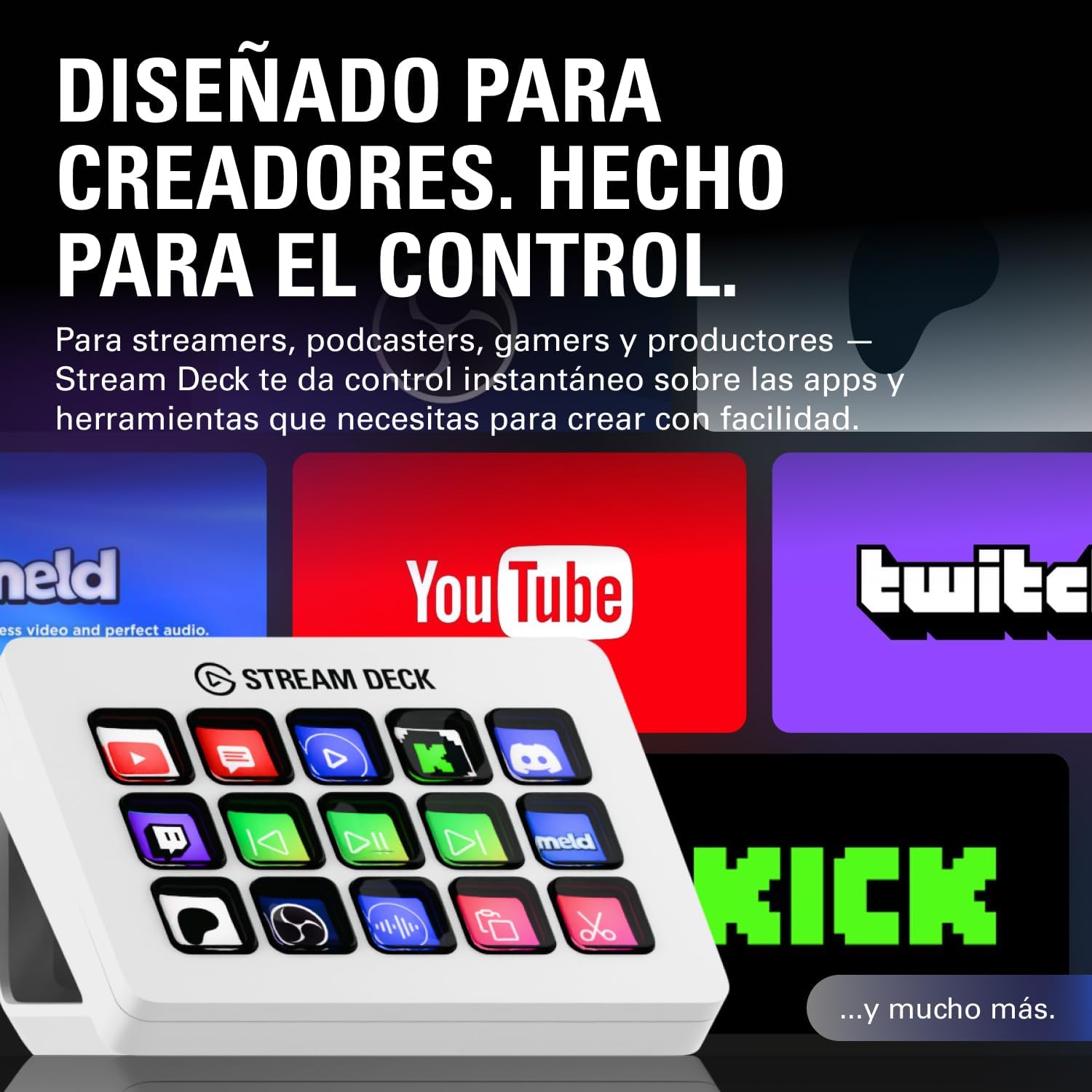 Elgato Stream Deck MK.2 White – Controlador de estudio, 15 teclas macro, activa acciones en apps y software como OBS, Twitch, YouTube y otros, funciona en Mac y PC - 2