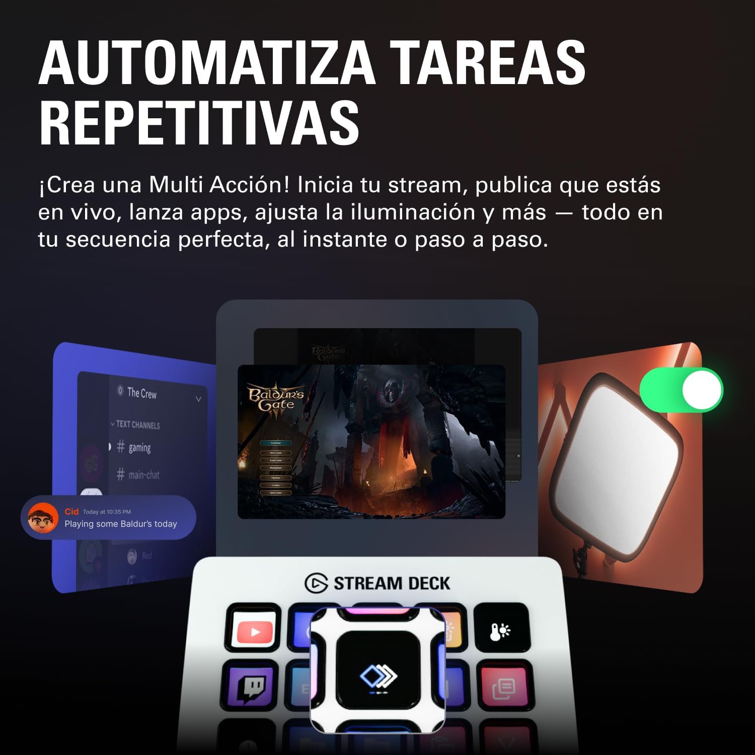 Elgato Stream Deck MK.2 White – Controlador de estudio, 15 teclas macro, activa acciones en apps y software como OBS, Twitch, YouTube y otros, funciona en Mac y PC - 5