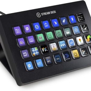 Elgato Stream Deck XL – Controlador avanzado de Estudio, 32 Teclas Macro, Activa acciones en apps y Software como OBS, Twitch, Youtube y Otros, Funciona en Mac y PC