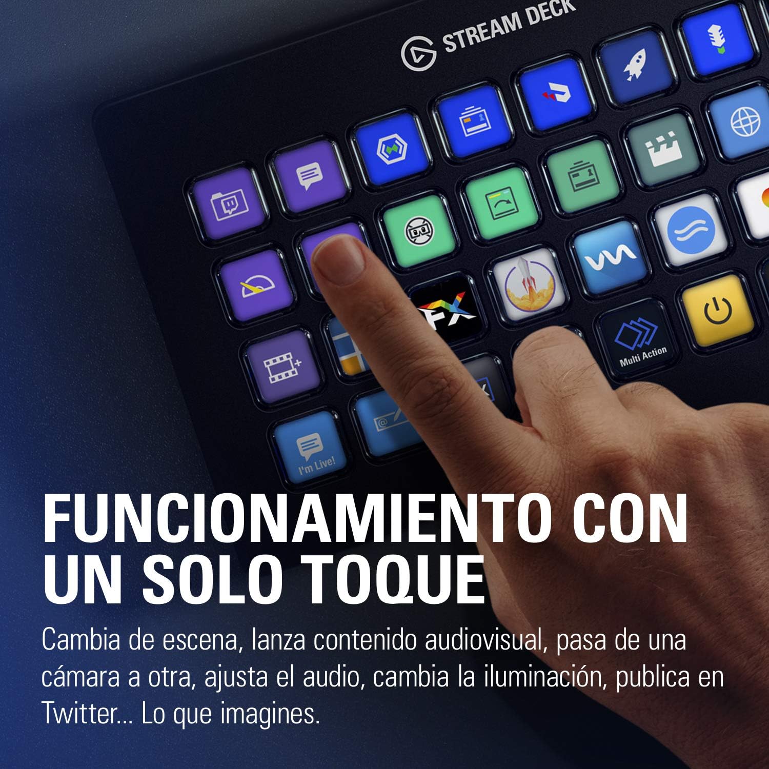 Elgato Stream Deck XL – Controlador avanzado de Estudio, 32 Teclas Macro, Activa acciones en apps y Software como OBS, Twitch, Youtube y Otros, Funciona en Mac y PC - 4