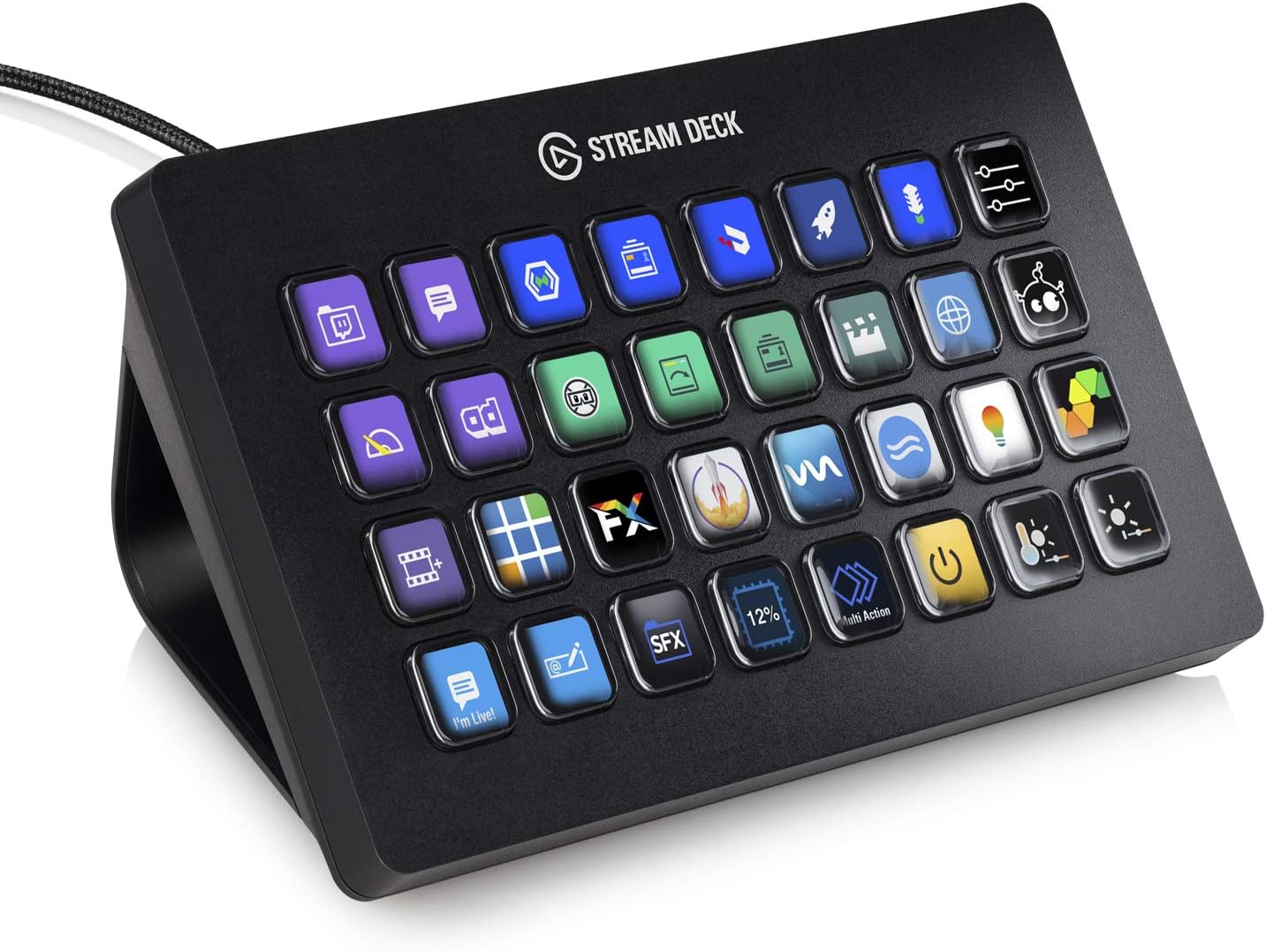 Elgato Stream Deck XL – Controlador avanzado de Estudio, 32 Teclas Macro, Activa acciones en apps y Software como OBS, Twitch, Youtube y Otros, Funciona en Mac y PC - 1