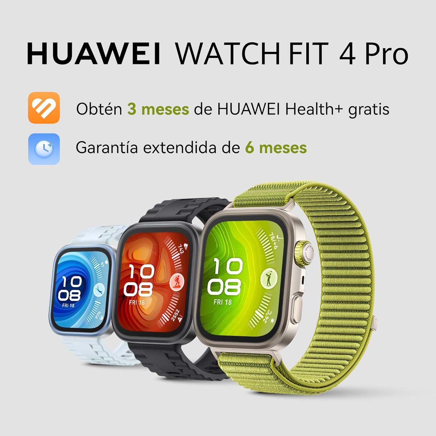 HUAWEI Watch FIT 4 Pro Smartwatch, Cristal de Zafiro y Titanio, Brillo máximo de 3.000 nits, Dual–Band GPS, ECG, Deportes al Aire Libre de Alto Rendimiento, Verde - 2