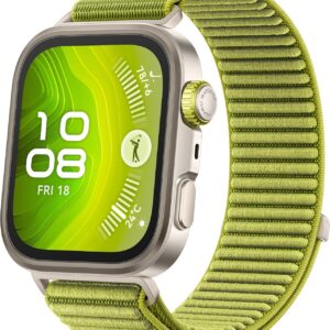 HUAWEI Watch FIT 4 Pro Smartwatch, Cristal de Zafiro y Titanio, Brillo máximo de 3.000 nits, Dual–Band GPS, ECG, Deportes al Aire Libre de Alto Rendimiento, Verde