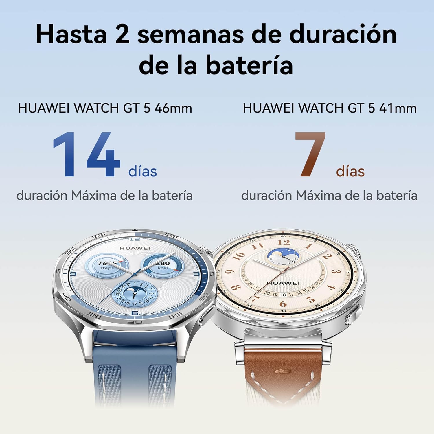 HUAWEI Watch GT 5 41mm Smartwatch, Silueta con Diseño Sofisticado, Nueva Experiencia Running y Ciclismo, Seguimiento de Salud, 7 Días de Duración de la Batería, iOS & Android, Blanco - 5