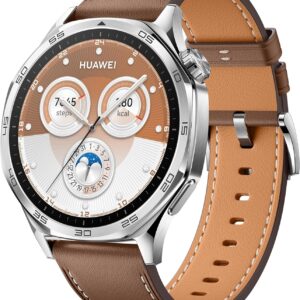 HUAWEI Watch GT 5 46mm Smartwatch, Silueta con Diseño Sofisticado, Nueva Experiencia Running y Ciclismo, Seguimiento de Salud, 14 Días de Duración de la Batería, iOS & Android, Marrón