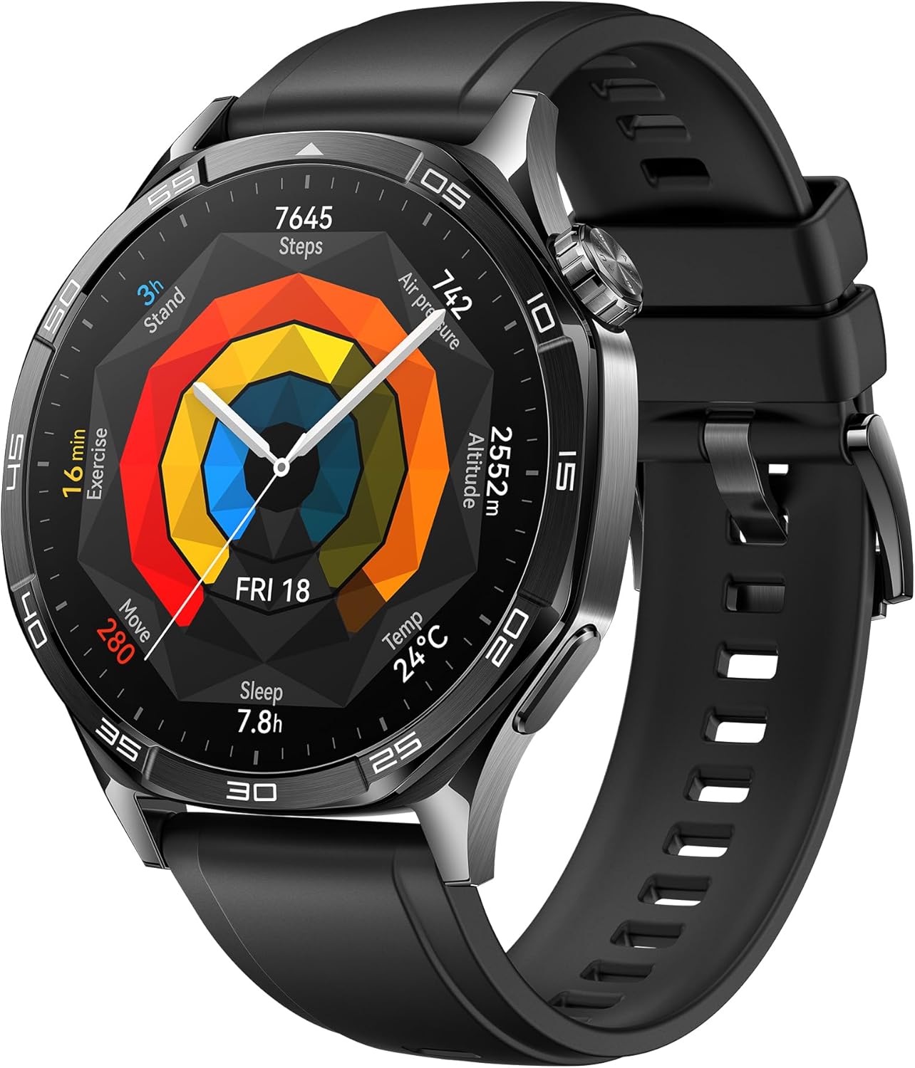 HUAWEI Watch GT 5 46mm Smartwatch, Silueta con Diseño Sofisticado, Nueva Experiencia Running y Ciclismo, Seguimiento de Salud, 14 Días de Duración de la Batería, iOS & Android, Negro - 1