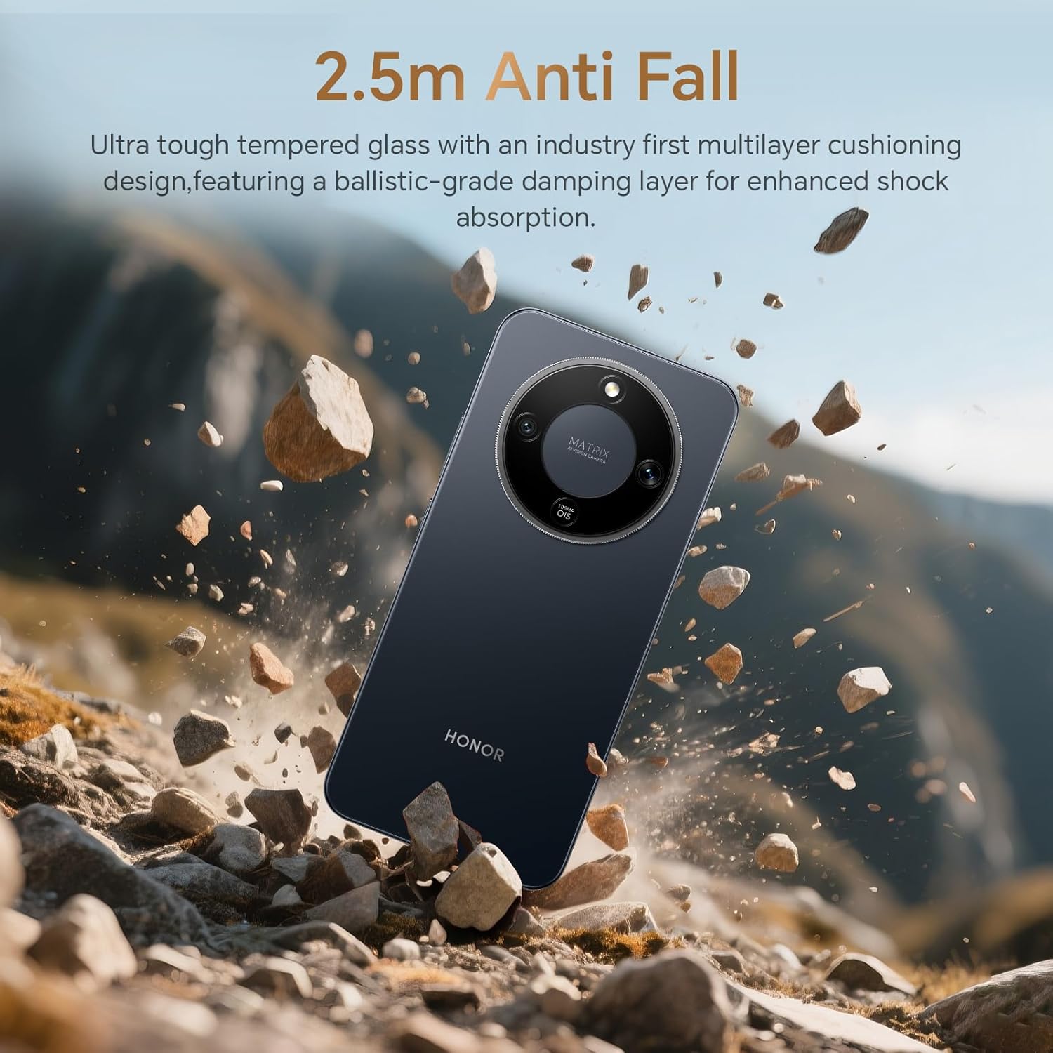 Honor Magic8 Lite 5G Smartphone, Cámara con IA de 108 MP, Batería de 7330 mAh, 8 GB RAM y 512 GB, 6,79" 120 Hz 6000 nits, Snapdragon 6 Gen 4, Resistencia a Caídas de 2,5M, IP69K IP68, Marrón Rojizo - 3