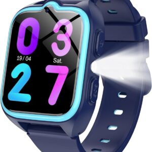 IOWODO 4G Reloj Inteligente Niño, Smartwatch Niños con GPS y Llamadas, Videollamadas,SOS,Linterna LED,Modo Clase,Juegos,Cámara, IP68 Impermeable, Regalo y Juguete para Niñas y Niños