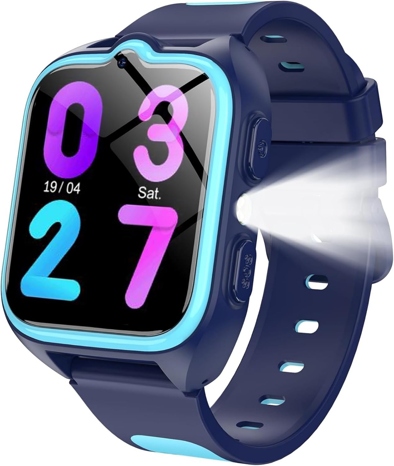 IOWODO 4G Reloj Inteligente Niño, Smartwatch Niños con GPS y Llamadas, Videollamadas,SOS,Linterna LED,Modo Clase,Juegos,Cámara, IP68 Impermeable, Regalo y Juguete para Niñas y Niños - 1