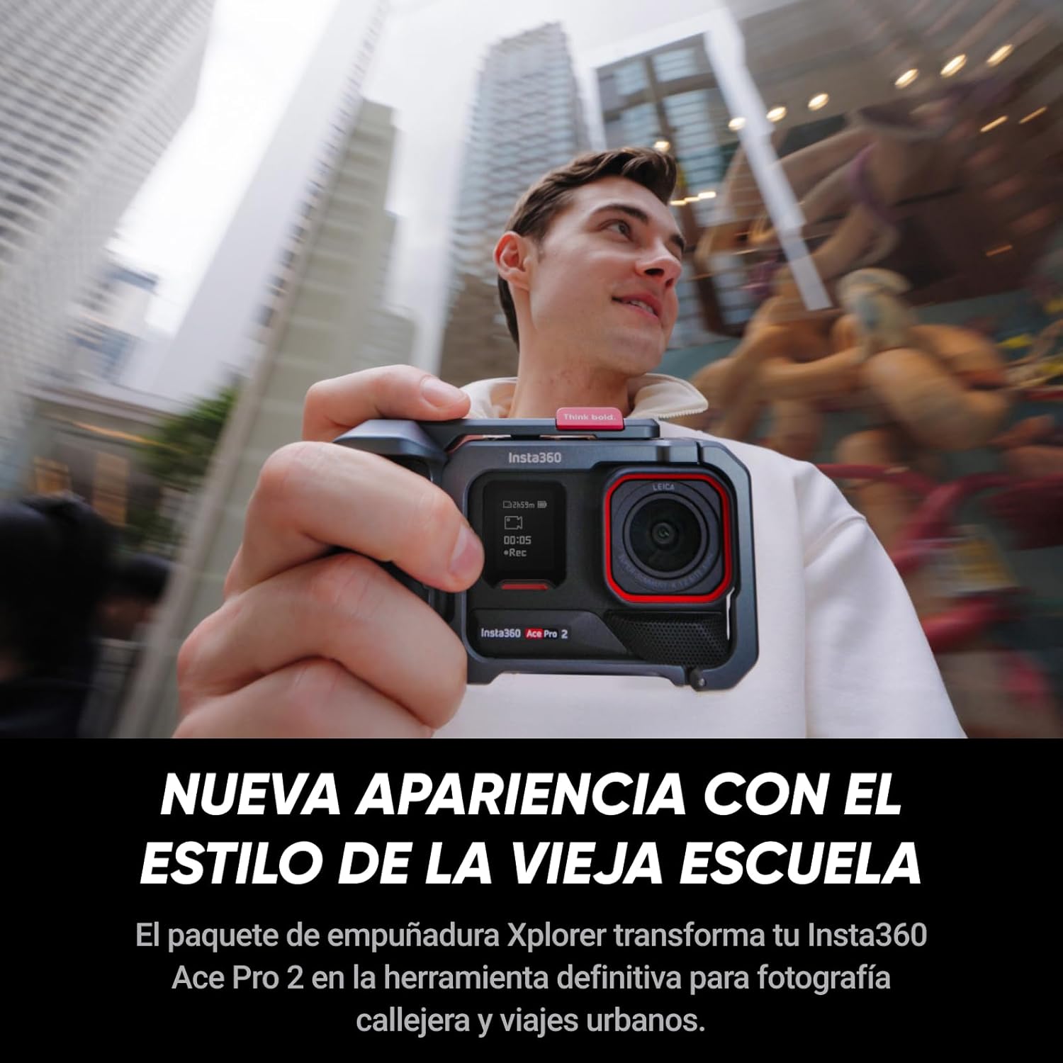 Insta360 Ace Pro 2 Paquete Xplorer Gris Pizarra - cámara de acción 8K co-diseñada con Leica, Sensor de 1/1,3", Chip IA Dual, excelente en Baja luz, Audio Superior, Batería Doble - 2