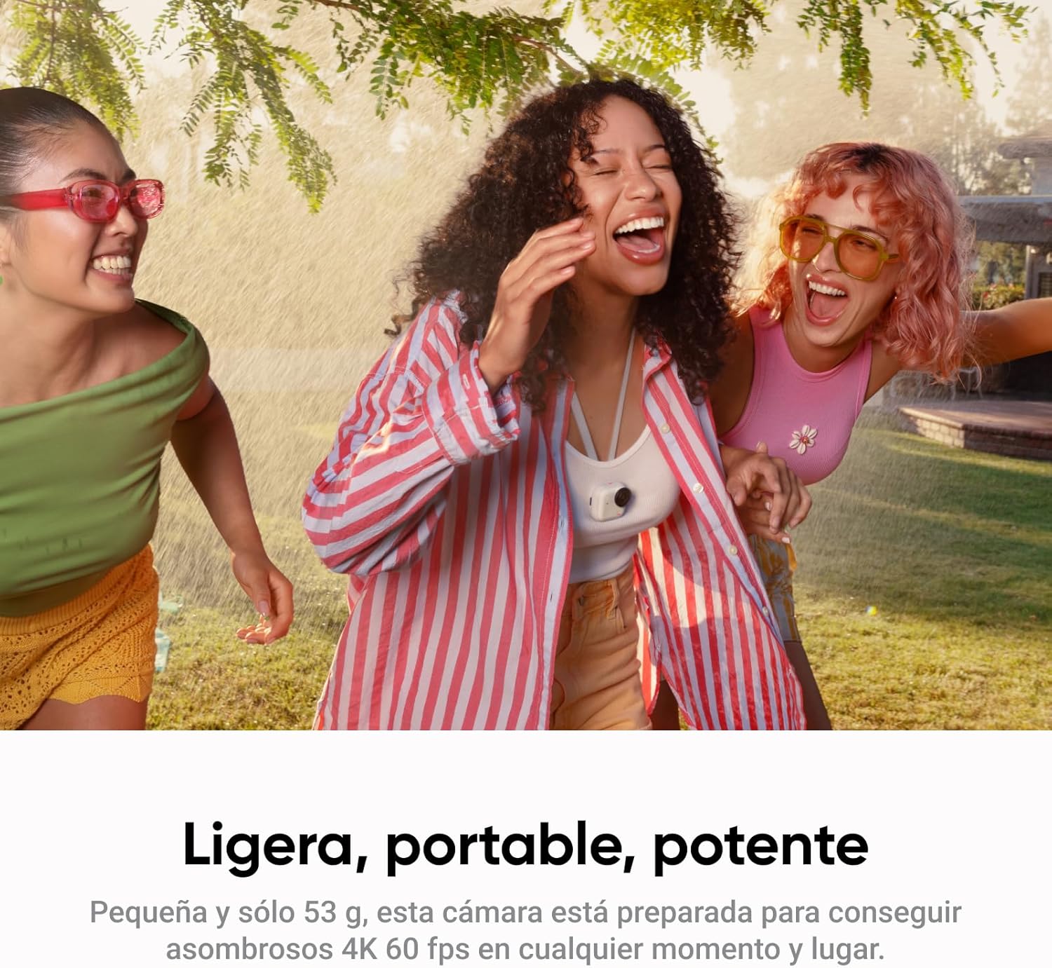 Insta360 GO Ultra Paquete de creador Blanco-Pequeña cámara vlog 4K, Manos Libres, cámara POV, Sensor de 1/1,28", Peso de 53 g, 156° FOV, batería 200min, cámara de acción portátil para Deportes - 3