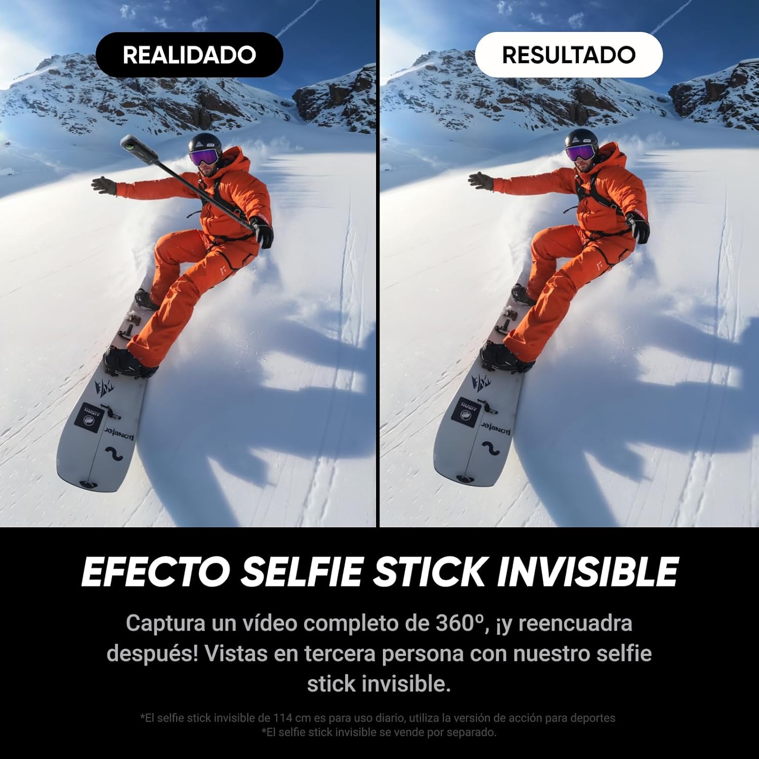 Insta360 X5 Paquete Motero - Cámara 8K 360° Impermeable, Lente Dura y reemplazable, batería de 3 Horas, Audio Claro, estabilización, Efecto Selfie Stick Invisible, líder con Poca luz - 4