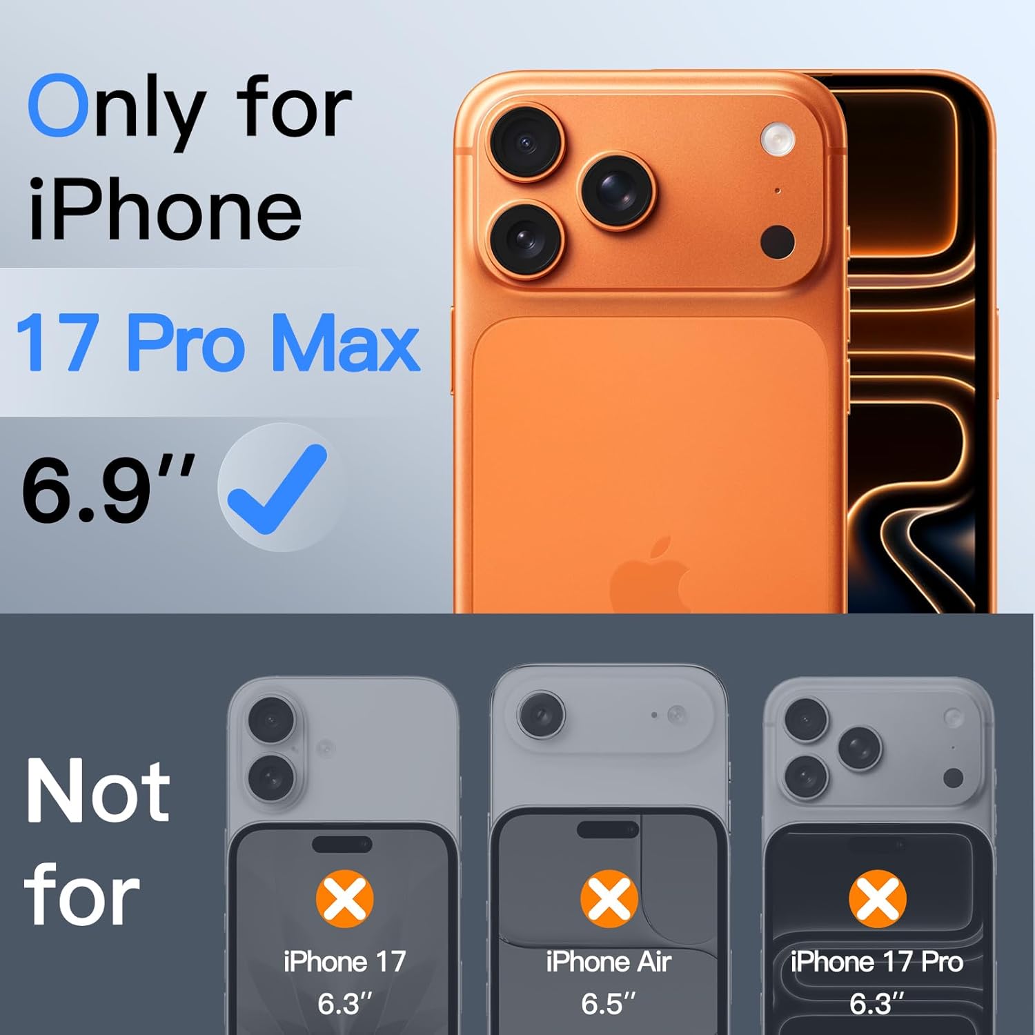 JETech Protector Pantalla de Privacidad para iPhone 17 Pro Max 6,9 Pulgadas, Antiespia Cristal Vidrio Templado con Marco de Instalación Fácil, 2 Unidades - 2