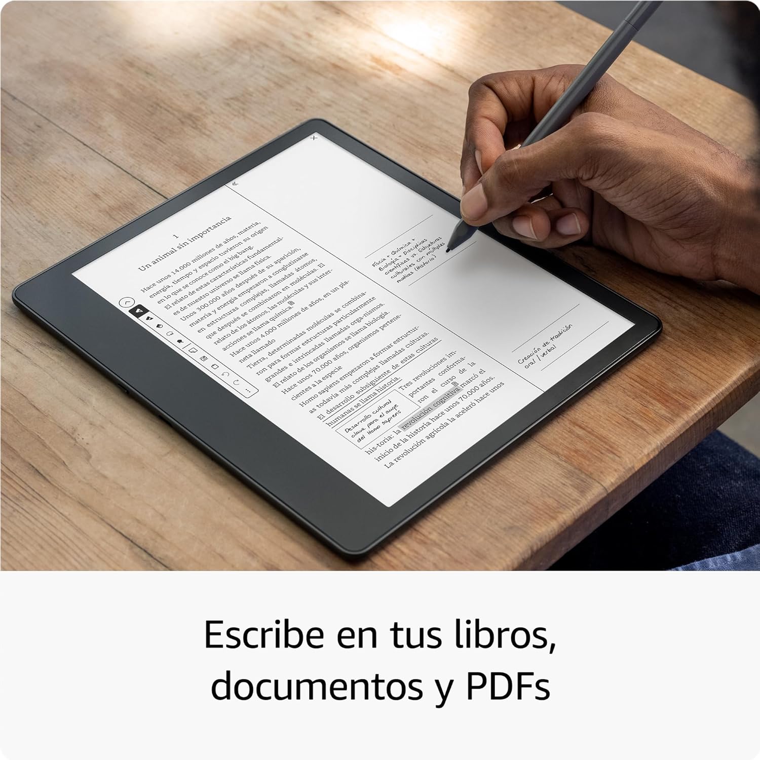 Kindle Scribe (2022), el primer Kindle que a la vez es un cuaderno digital, todo en uno, con 16 GB de almacenamiento y una pantalla Paperwhite de 10,2" y 300 ppp | Con el lápiz premium - 3