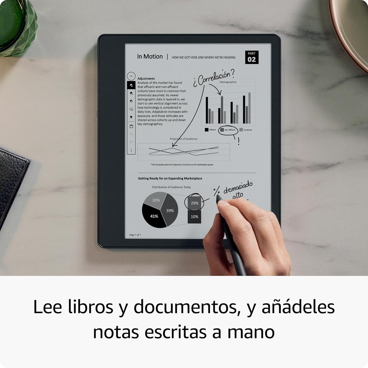 Kindle Scribe (2022), el primer Kindle que a la vez es un cuaderno digital, todo en uno, con 16 GB de almacenamiento y una pantalla Paperwhite de 10,2" y 300 ppp | Con el lápiz premium - 5