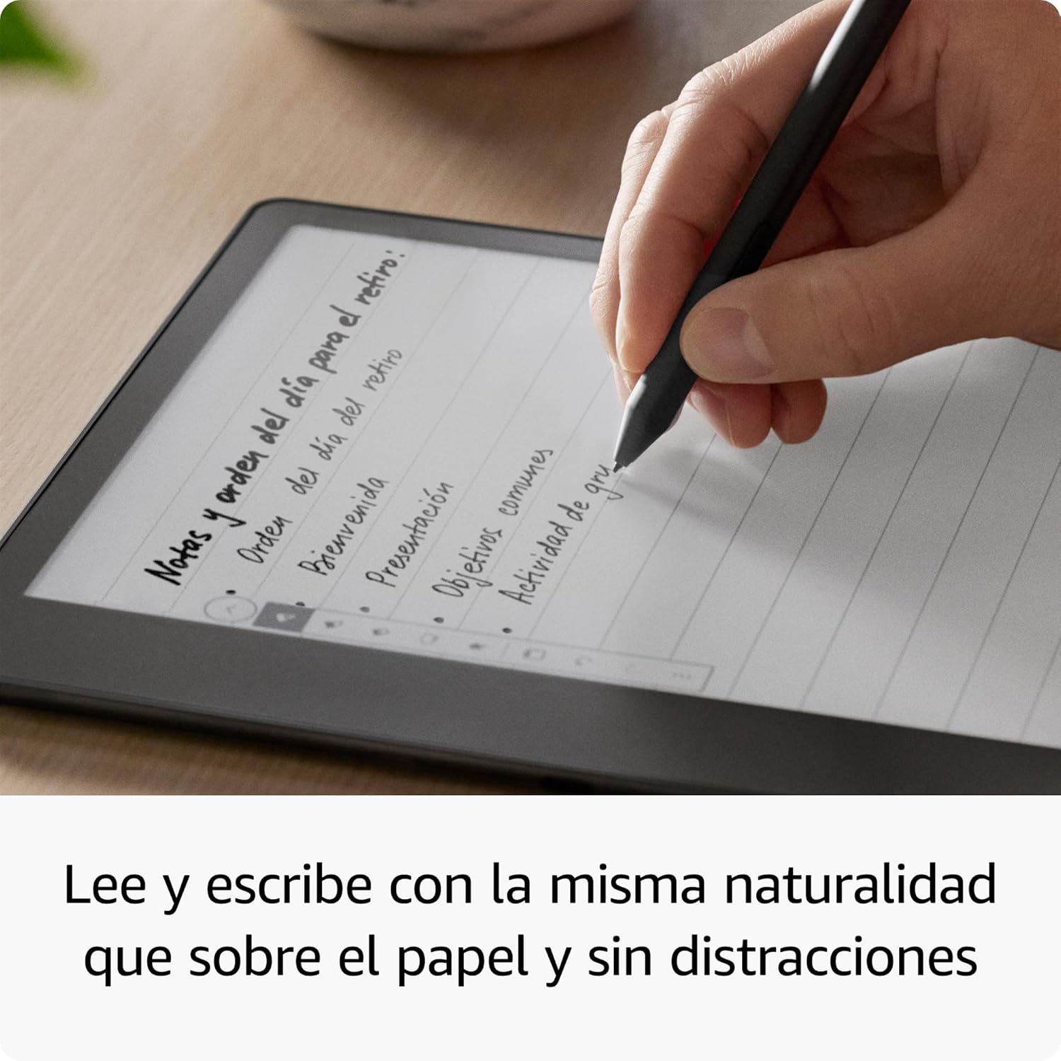 Kindle Scribe (2022), el primer Kindle que a la vez es un cuaderno digital, todo en uno, con 16 GB de almacenamiento y una pantalla Paperwhite de 10,2" y 300 ppp | Con el lápiz premium - 6