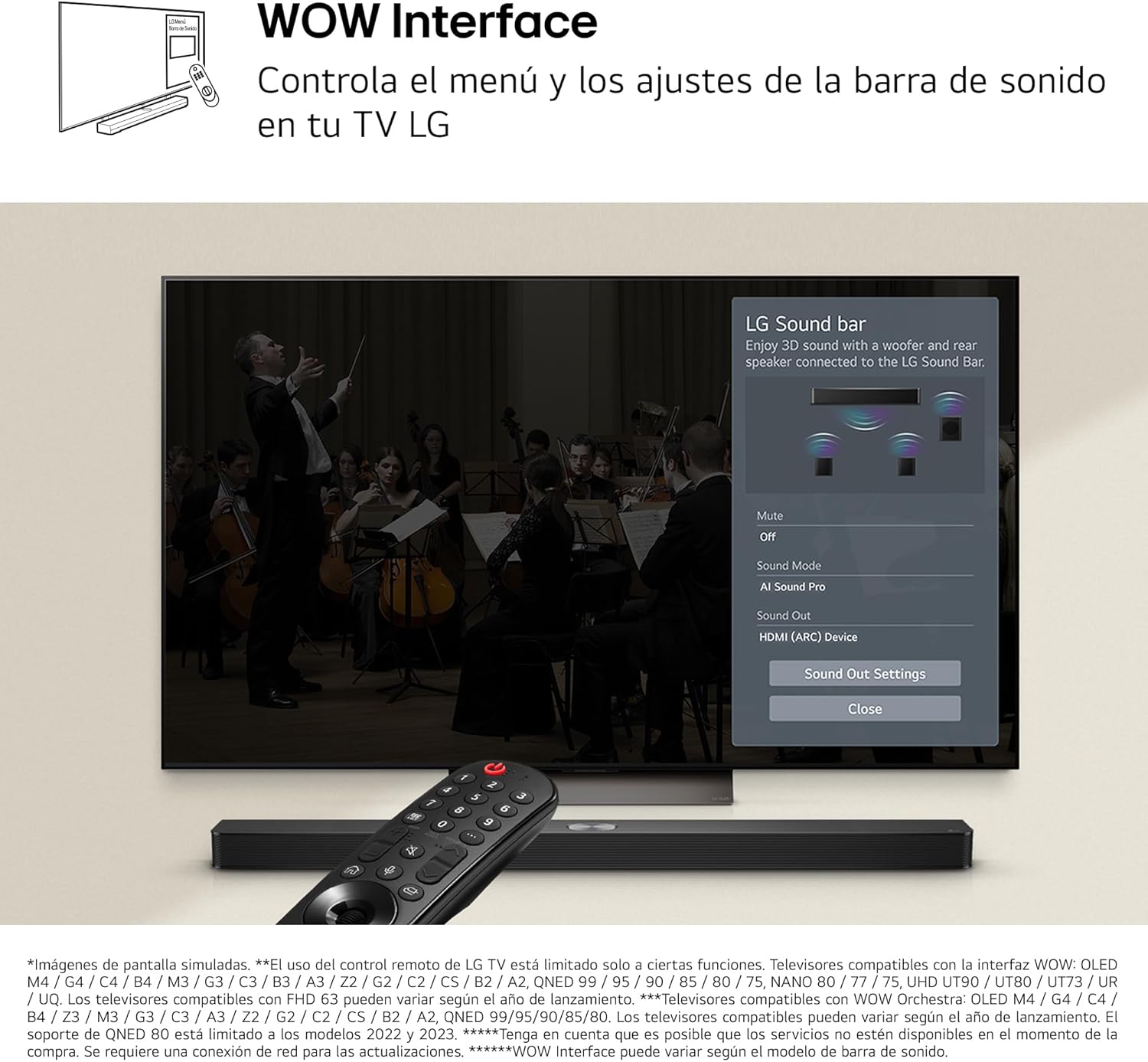 LG DS40TR - Barra de Sonido, Bluetooth, 400W, 4.1 Canales con Subwoofer, Altavoces Traseros, Dolby Digital, DTS Digital Surround, Negro - 3