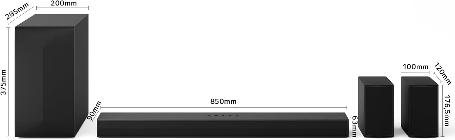 LG DS60TR - Barra de Sonido, Bluetooth, 440W, 5.1 Canales con Subwoofer, Altavoces Traseros, Dolby Digital, DTS Digital Surround, Negro - 2