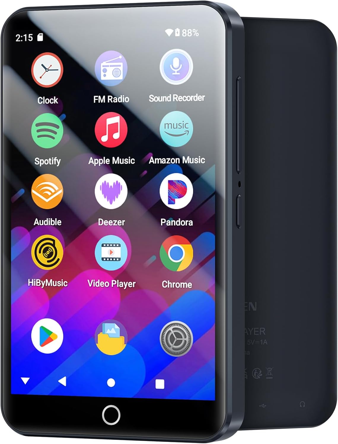 MECHEN Reproductor MP3 Android 13 con Bluetooth WiFi, 3GB RAM + 32GB ROM, 4" Pantalla Táctil, Radio FM, Spotify, Deezer, Audible, Música sin Móvil (H10 Lite) - 1