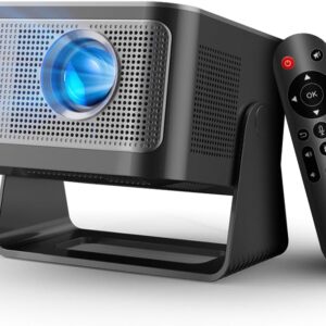 Magcubic Mini Proyector Portátil, Native 1080P, 4K 8K Soporte Android 14, WiFi 6 Bluetooth 5.4, 600 ANSI Lúmenes, Enfoque Automático, Rotación 180°, Altavoz 12W, Cine en Casa y Exterior HY350max
