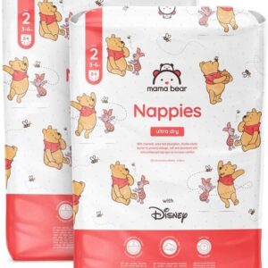 Marca Amazon - Mama Bear Disney pañales ultrasecos, Talla 2 (3-6 kg) , Blanco, 168 Unidad, 2 Paquetes de 84 - PACK MENSUAL