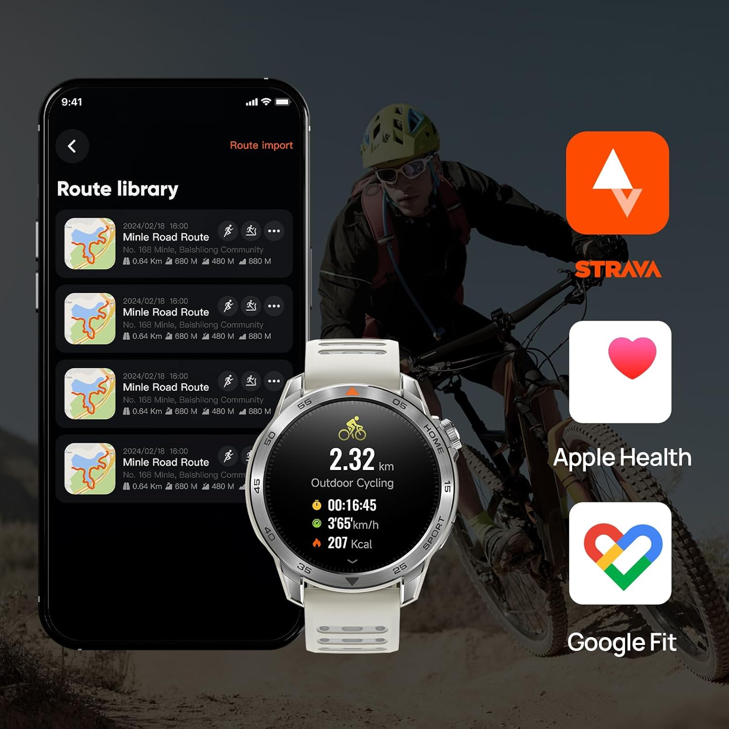 Mibro GS Pro2 Reloj Inteligente para Correr con GPS, 1,43'' Acero Inoxidable Smartwatch Hombre con Llamadas Bluetooth, Impermeable Reloj Inteligente con Padel Altitude para iOS Android, Beige Claro - 4