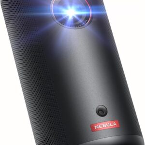 Nebula Capsule 3 Mini proyector portatil 1080p, Wi-Fi, 200 ANSI lúmenes, Google TV, Netflix, Dolby Digital, Imagen 120 pulg, batería integrada, 2,5h