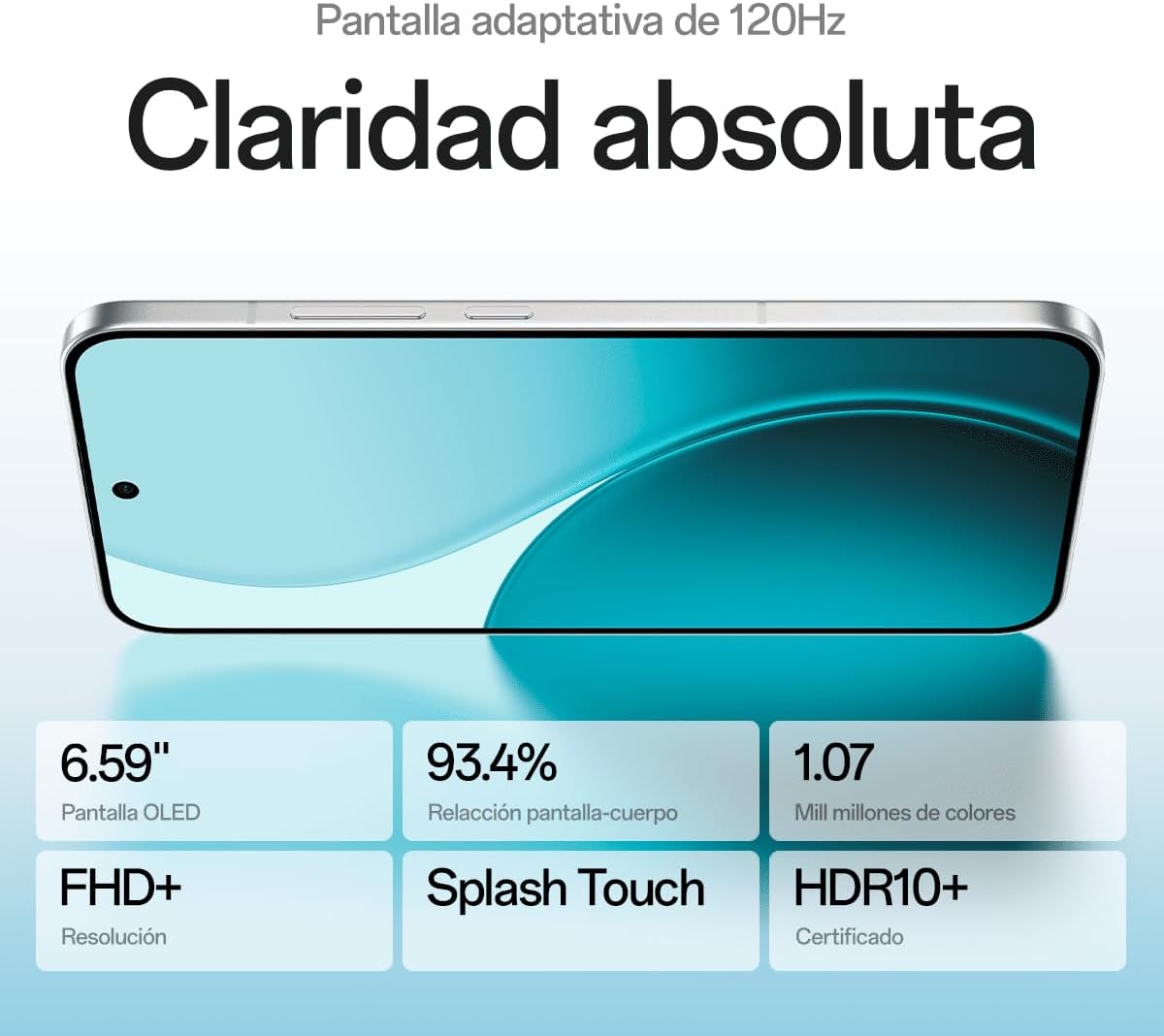 OPPO Reno14 5G – Smartphone Libre con IA, 12GB RAM + 256GB, Cámara Triple 50MP, Batería 6000mAh, Carga Rápida 80W, Pantalla AMOLED 120Hz, IP69, Dual SIM, Android, Versión Española - Opal White - 5