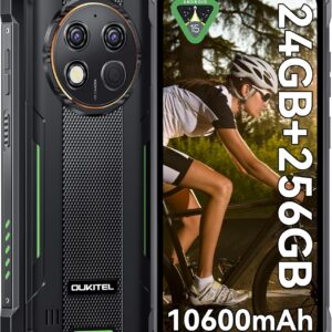 OUKITEL G1 Móvil Rugerizado - 24GB+256GB(TF 1TB) 6.52'' HD+ Movil Irrompible, Batería 10600mAh, Android 15 Octa-Core Movil Todoterreno, 48MP+5MP Dual 4G SIM/95dB/NFC/OTG/Huella Dactilar/Face ID