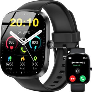 OUKITEL Reloj Inteligente Hombre Mujer, Fitness Smartwatch Hombre con 140+ Deportivo Modos, 1.91" HD Smart Watch con Llamadas, Pulsometro/Monitor de Sueño/Podómetro, Impermeable IP68 para Android/iOS