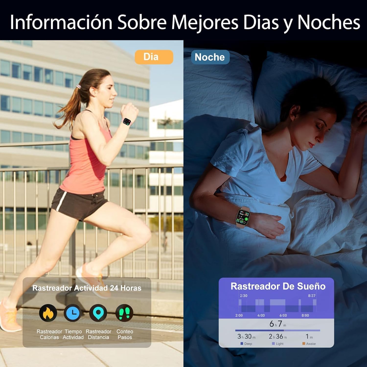 Reloj Inteligente Hombre Mujer, 1.91" Smartwatch con Llamadas Bluetooth, 112+ Deportivos Modos Reloj Deporte con Podómetro, Pulsómetro Monitor de Sueño, IP68 Pulsera Actividad para Android iOS rosa - 2