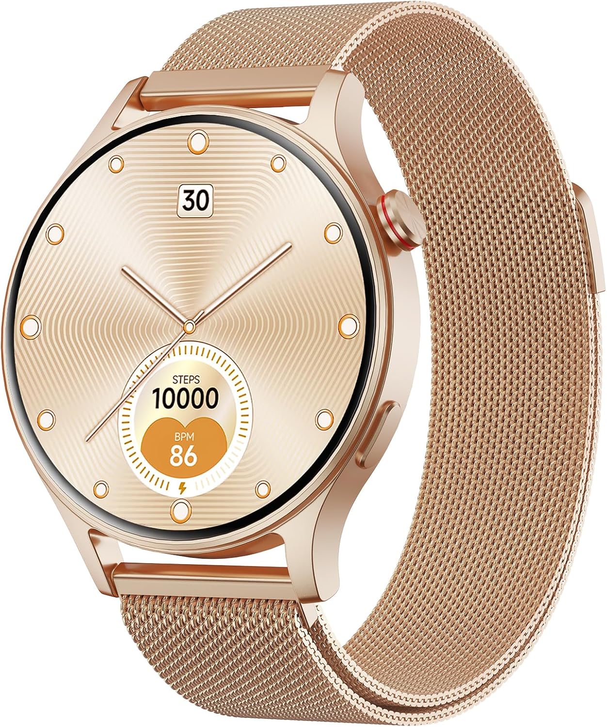 Reloj Inteligente para Mujer con Llamada Bluetooth 5.3, Smartwatch 1.32" AMOLED para Android iOS, podómetro con 110+ Deportes y 3ATM Pulsera Fitness con Monitor de sueño/SpO2 - 1