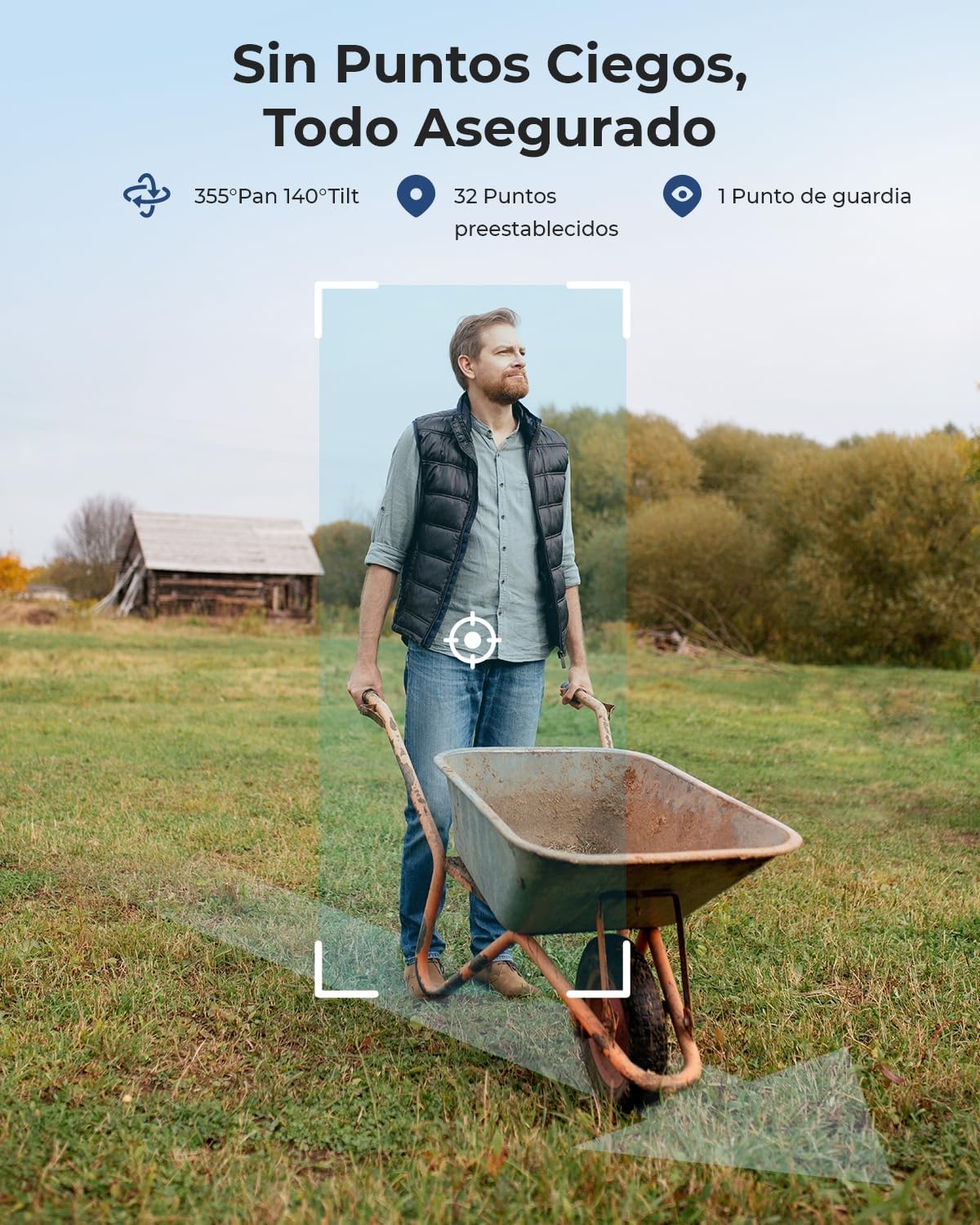 Reolink 4K 8MP Cámara Inalámbrica de Exteriores con Batería, 3G/4G LTE, 360° PTZ, Visión Nocturna en Color, Detección Smart, Audio Bidireccional, Fácil Instalación, Go PT Ultra + Panel Solar + 32GB SD - 2