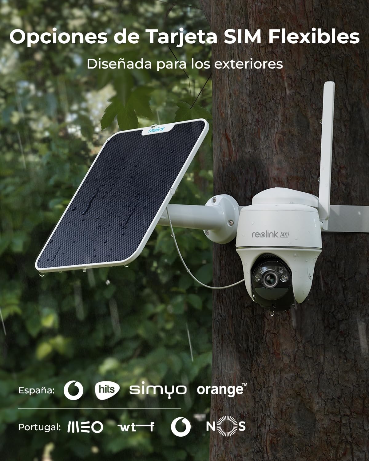 Reolink 4K 8MP Cámara Inalámbrica de Exteriores con Batería, 3G/4G LTE, 360° PTZ, Visión Nocturna en Color, Detección Smart, Audio Bidireccional, Fácil Instalación, Go PT Ultra + Panel Solar + 32GB SD - 6
