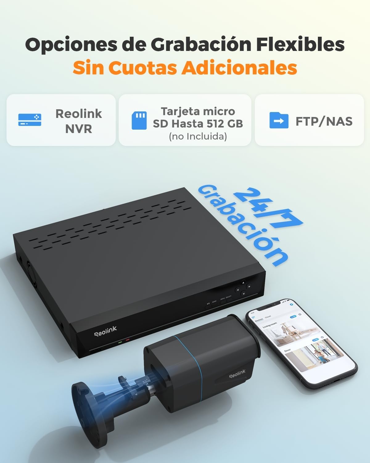 Reolink 4K 8MP Camara Vigilancia Exterior PoE con Detección de Personas/Vehículos/Pets, Alertas Inteligente, Acceso Remoto, Cámara Seguridad con Ranura para Tarjeta SD, Lapso de Tiempo, RLC-810A Negra - 4