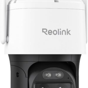 Reolink 4K PTZ Camara Vigilancia WiFi Exterior con Doble Lente, Visión de 360°, Seguimiento Automático, Detección de Personas/Vehículos/Animales, Zoom 6X, Visión Nocturna en Color, TrackMix WiFi