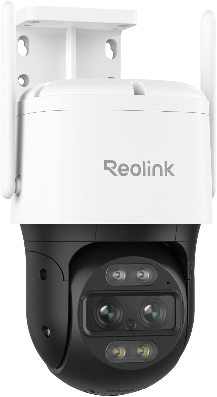 Reolink 4K PTZ Camara Vigilancia WiFi Exterior con Doble Lente, Visión de 360°, Seguimiento Automático, Detección de Personas/Vehículos/Animales, Zoom 6X, Visión Nocturna en Color, TrackMix WiFi - 1