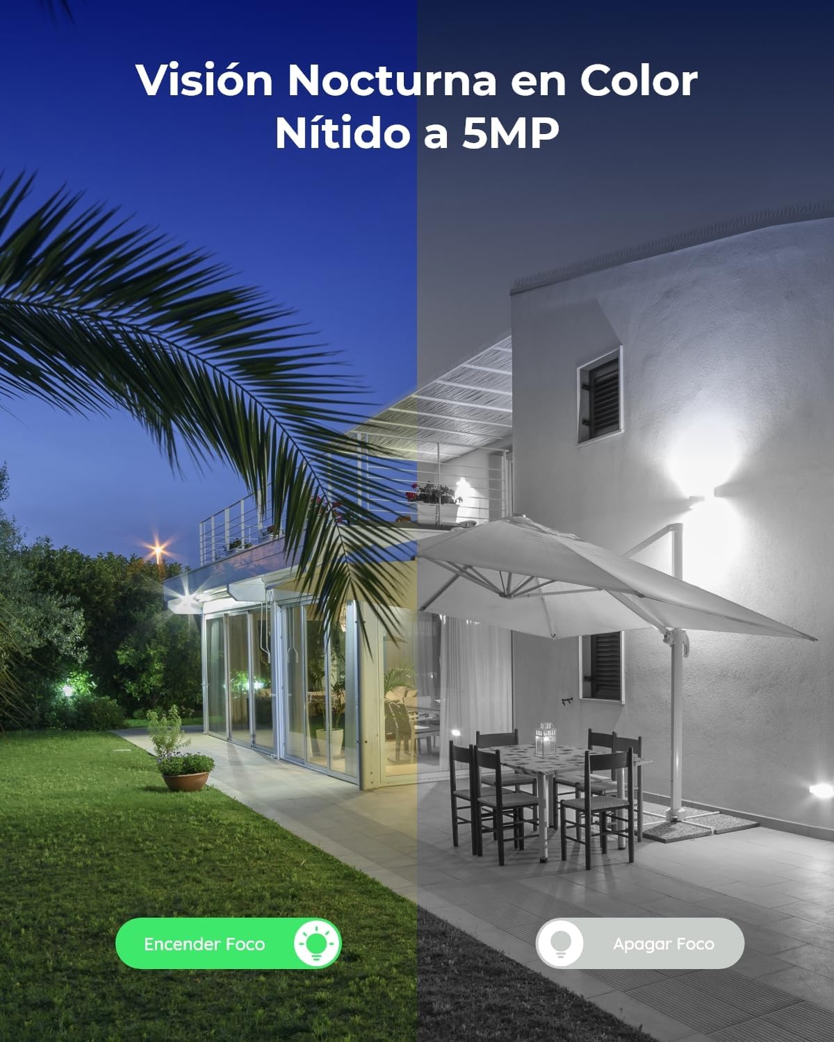 Reolink 5MP Camara Vigilancia WiFi Exterior Solar, Cámaras Sin Cables con Batería 2,4GHz/5GHz WiFi, Visión Nocturna en Color, Detección de Personas/Vehículos/Pets, Cloud, Argus Eco Pro con Panel Solar - 3