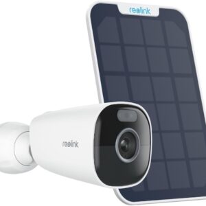 Reolink 5MP Camara Vigilancia WiFi Exterior Solar, Cámaras Sin Cables con Batería 2,4GHz/5GHz WiFi, Visión Nocturna en Color, Detección de Personas/Vehículos/Pets, Cloud, Argus Eco Pro con Panel Solar