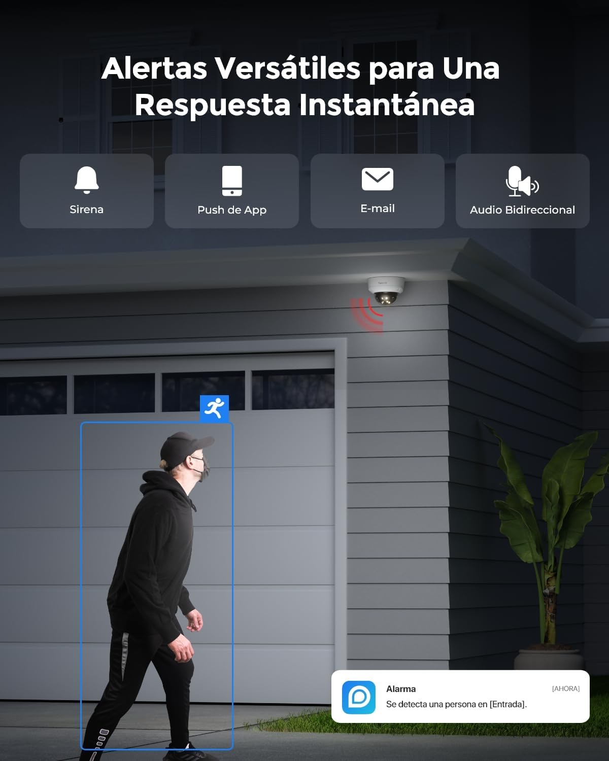 Reolink Cám. Seguridad PoE 16MP UHD 180° Pan. Lente Dual, Motion Track, Vista Nocturna a Color, Focos, Detección y Alerta Inteligente, Audio Doble Via, IK10 antivandálica, protección IP67, Duo 3V PoE - 4