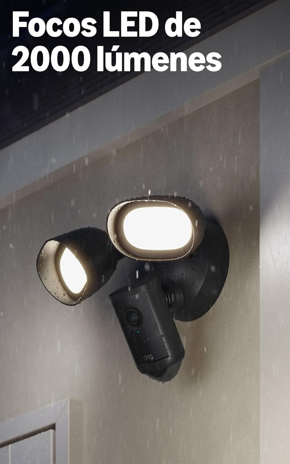 Ring Cámara Pro con focos (Floodlight Cam Pro, última generación) | Cámara de seguridad exterior | Retinal 4K, Zoom 10x, focos de 2000 lúmenes | Prueba gratuita de 30 días del plan de suscripción Ring - 4