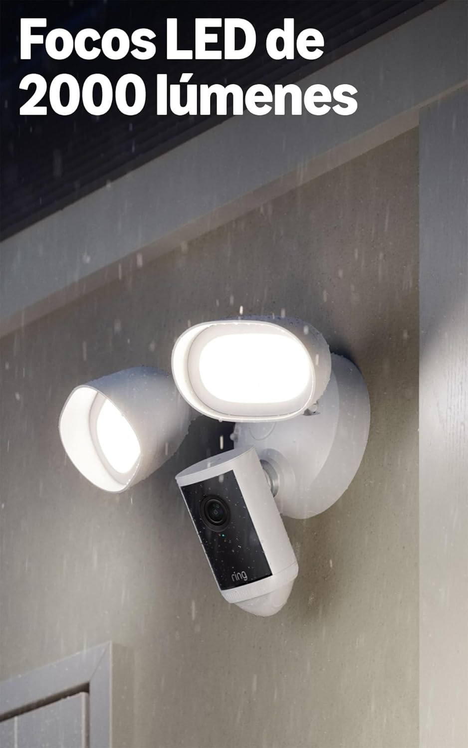 Ring Cámara Pro con focos (Floodlight Cam Pro, última generación) | Cámara de seguridad exterior | Retinal 4K, Zoom 10x, focos de 2000 lúmenes | Prueba gratuita de 30 días del plan de suscripción Ring - 4