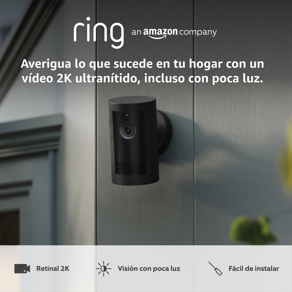 Ring | Cámara exterior Plus con batería (Outdoor Camera Plus última generación) | Vídeo 2K de gran angular | Cámara inalámbrica exterior | Prueba gratuita de 30 días del plan de suscripción Ring - 1