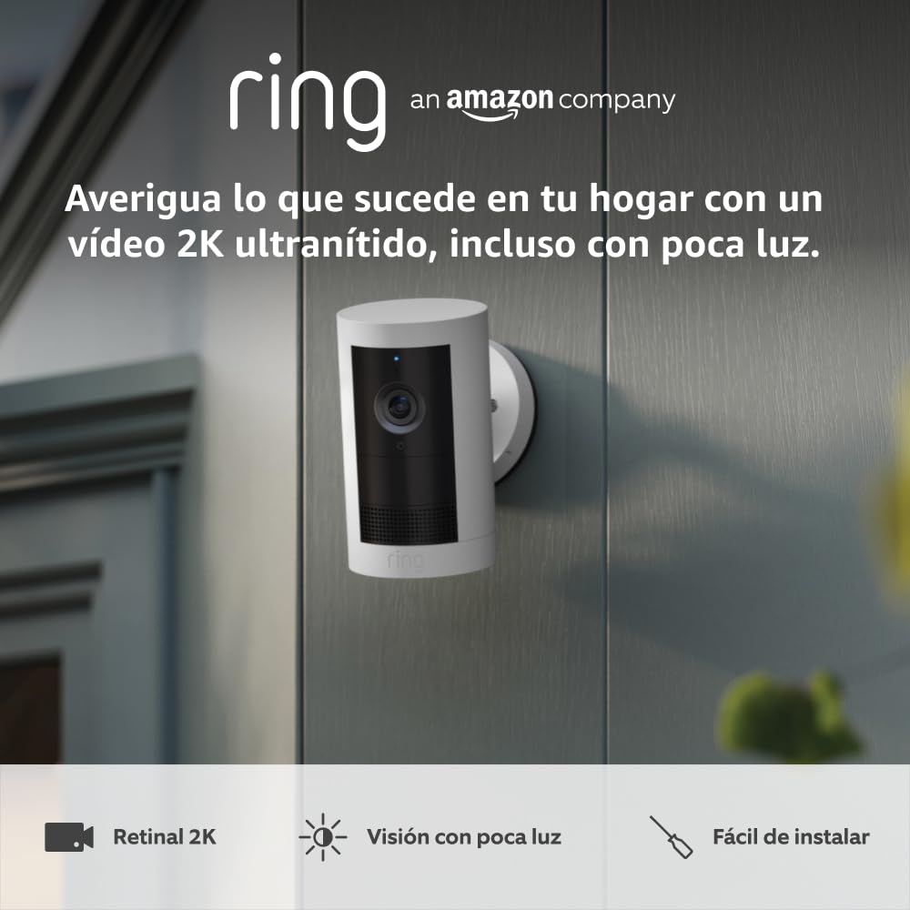 Ring | Cámara exterior Plus con batería (Outdoor Camera Plus última generación) | Vídeo 2K de gran angular | Cámara inalámbrica exterior | Prueba gratuita de 30 días del plan de suscripción Ring - 1